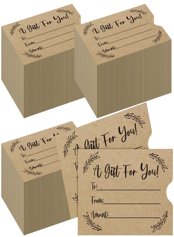 تيلينغ 800 قطعة من أظرف بطاقات الهدايا، وأغلفة بطاقات الائتمان، وأظرف مفاتيح الفنادق الصغيرة المصنوعة من ورق الكرافت البني، وأغلفة الدعوات، وأغلفة النقود، بكميات كبيرة، 2.4 × 3.5 بوصة (أسود) - Image 1